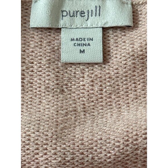 Pure Jill Light Pink Cowell Neck Wool Blend Sweater Size M - Picture 5 of 13